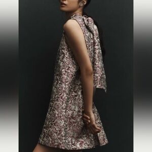 Anthropologie Elegant Floral Sleeveless Dress